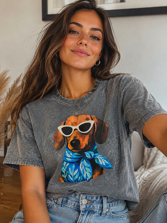 Remera Washed Mascotas