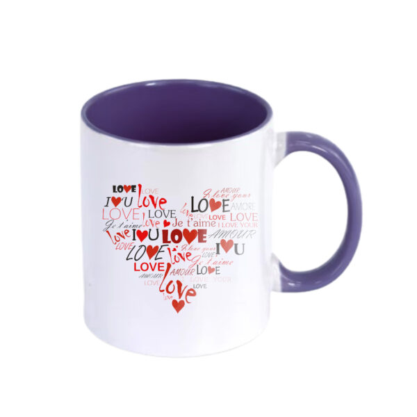 Taza Interior y Asa de color (Diseño a elección)