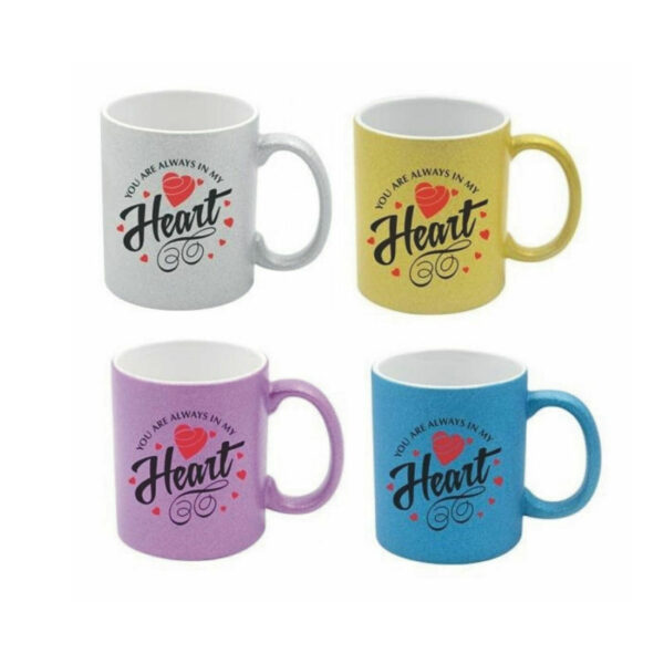 Taza Glitter Celeste Sublimable (Diseño a elección) - Imagen 2
